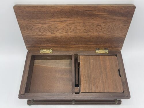 VINTAGE 60er SARG MECHANISCHE SPIELUHR ZIGARETTENHOLZSCHACHTEL SPIELT "TODESMARSCH" - Bild 3 von 13