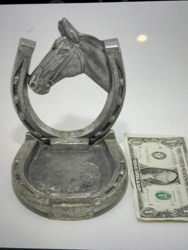 Vintage Horseshoe Horse Head Equestrian display holder RockMount Ranch Wear
