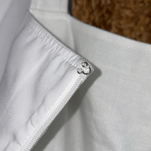 J Crew Squareneck White A-Line Dress in Stretch Linen Blend Knee Length 20 - Picture 10 of 14