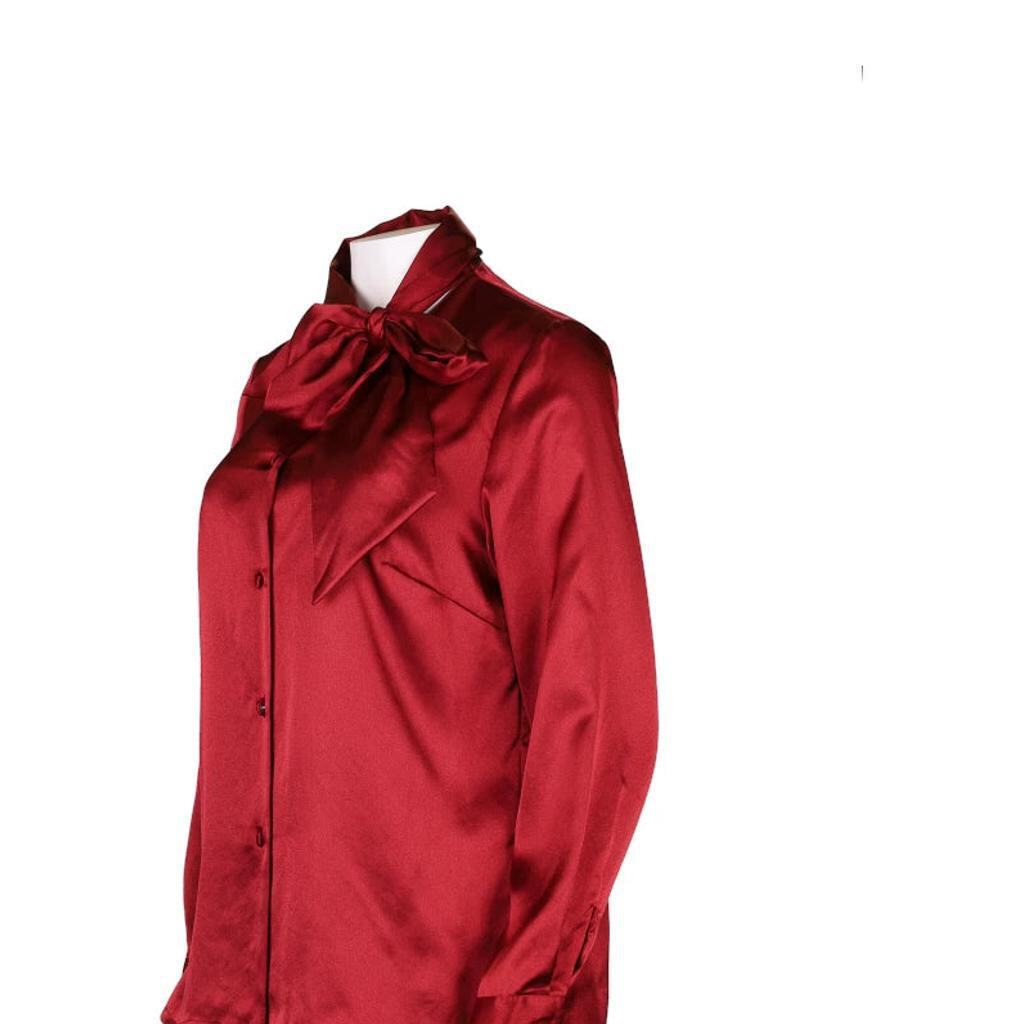 Camicia Yves Saint Laurent grande seta rossa