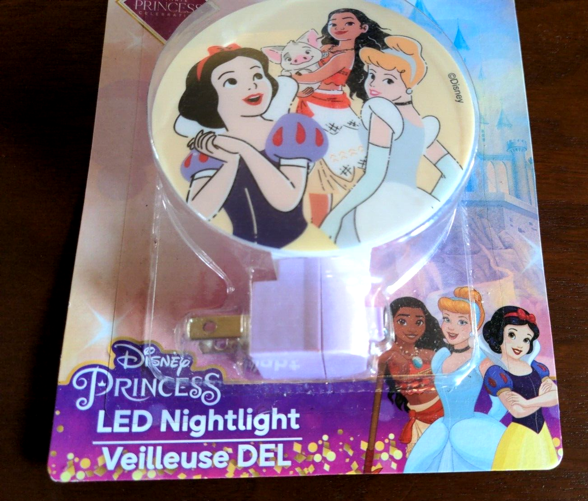 NEW Disney Princess LED Night Light Plug-in Cinderella, Snow