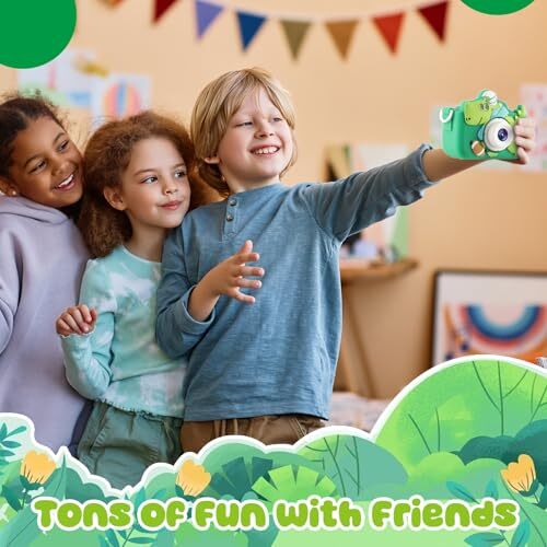 Camera for Kids Boys Girls Age 3-8, Football Dinosaur Toys Dinosaur Green - Picture 6 of 7