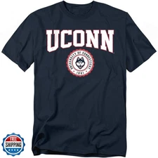 LOGOVISION University of Connecticut Collegiate Seal Unisex Adult T Shirt, Na