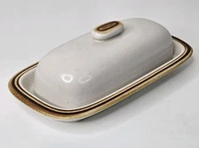 Woodberry Collection Stoneware Butter Dish Covered Japan Nutmeg 