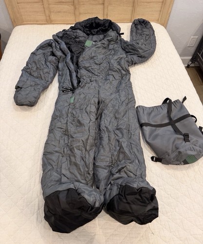 Selk'Bag Lite Wearable Sleeping Bag Men's Sz Large Gray Black 
