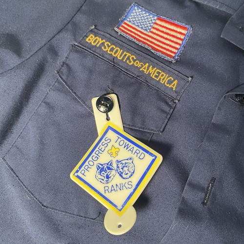 VintageBoy Scouts of America Uniform Shirt Blue Short Sleeve Cat. 847 Size 10 - Picture 6 of 7