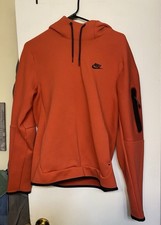 Nike Men's Tech Fleece Windbreaker Hoodie Red/Black, Full Zip, Size S