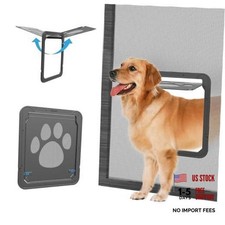 Dog Screen Door, Flap Opening 12 x 14 inches, Dog Door 12 x 14 Inch Black 