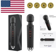 Handheld Cordless Personal Wand Massager   Waterproof, USB Rechargeable, 20 V...