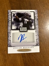 Josiah Bronson 2021 Sage Premier Black Auto A120 Showboats Saints Huskies