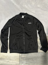 adidas Women's Black Track Jacket Full Zip Pockets Size S