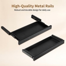 Durable Metal Storage  – Solution Under-Desk Drawer, Concealed Design