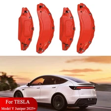 Brake Caliper Covers fit for 2026 Tesla Y Long Range Accessories with Sticker
