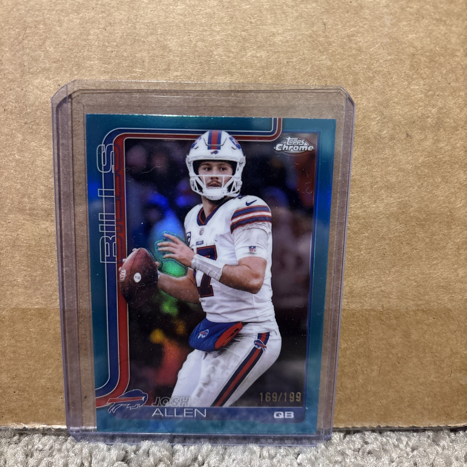 2025 Topps Chrome Josh Allen Aqua Refractor 169/199
