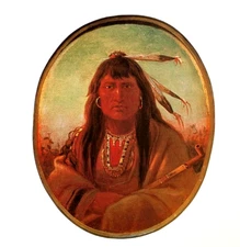 Western American Art BEAR RIB Frontier Cowboy Native American Print 302