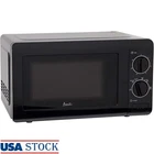 Compact 0.7 Cu Ft Microwave Oven 700W Dial Control Even Cooking Countertop New