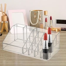 Makeup Organizer Lipstick Holder 16 Compartments Decoration for Dresser