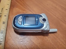 LG VX8100 - Blue and Silver  Verizon  Rare Cellular Flip Phone Untested Read