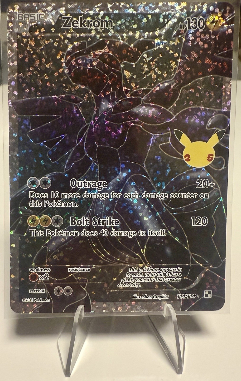 Zekrom 114/114 Full Art Holo | Pokémon Celebrations Classic Collection NM