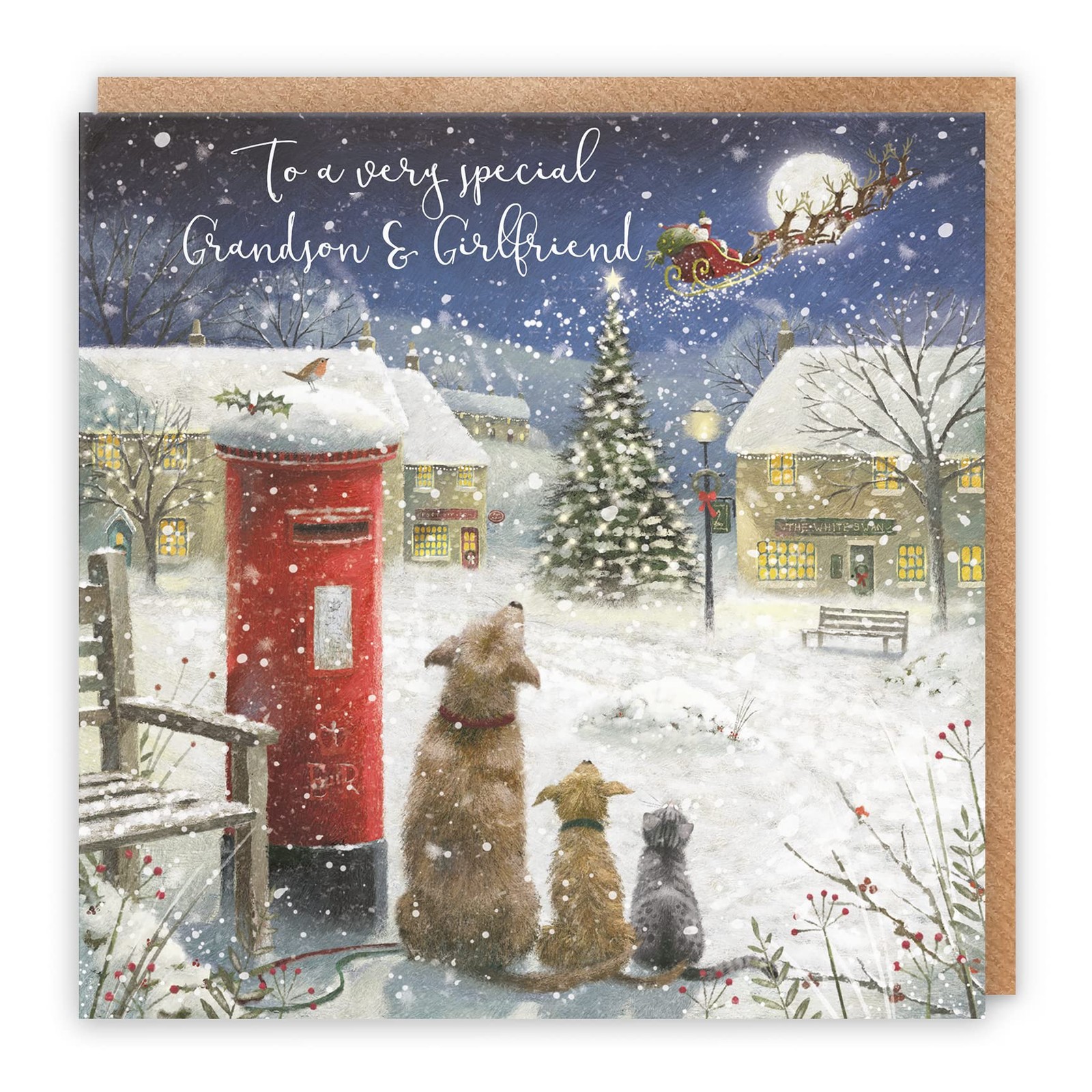 Grandson And Girlfriend Magical Christmas Card Milo's Gallery