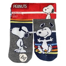 Women's PEANUTS No Show Socks- 10 Pairs Shoe Size-4-10 New With Tags