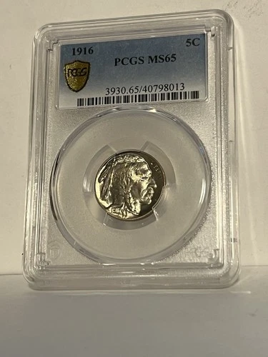 1916 5c Buffalo Nickel PCGS MS65 Gem Uncirculated Coin