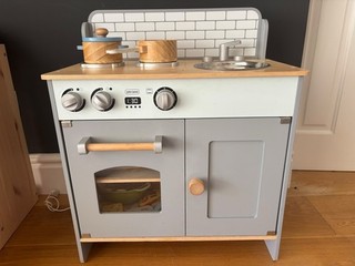 John Lewis wooden toy kitchen Melissa & Doug pizza & Little Dutch toaster
