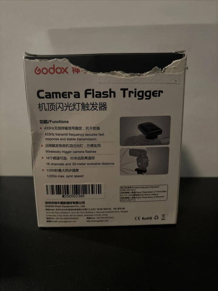Godox Camera Flash Trigger(16 Channels)Transmitter For Canon,Nikon(Ctr16 & Ct16) - Image 3 of 4