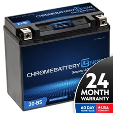 YTX20-BS Bluetooth Power Sport Battery 12 Volts, 18Ah
