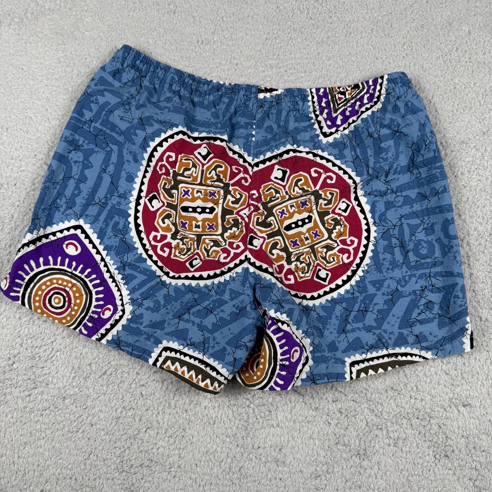 Reyn Spooner Shorts Mens Blue Water Prints Swim Trunks Tribal Hawaiian Aloha - Image 2 of 4