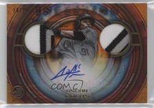 2022 Bowman Inception Dual Relics Orange Foil 19/25 Oscar Colas Auto 14sd