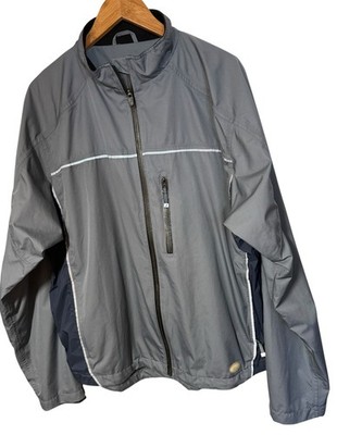 ASICS Windbreaker Running Jacket Men's XL Reflective Rain Waterproof Full Zip