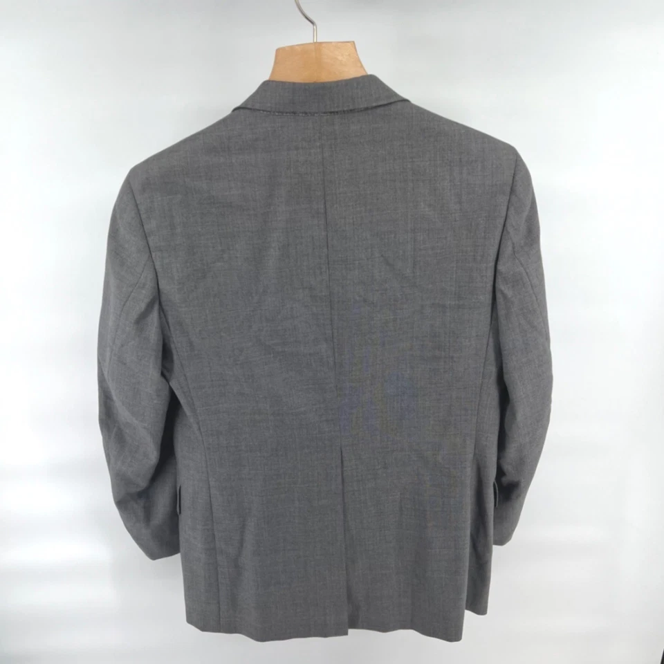 Vintage Abercrombie & Fitch Gray Wool Blazer 42R Made in USA Union Woolmark 70s - Image 3 of 4