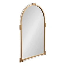 Kate and Laurel Arceo Modern Glam Acrylic Arch Mirror, 22x34 Gold, Arched Mirror