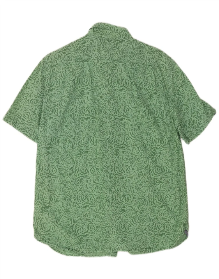 L.L.BEAN Mens Slightly Fitted Abstract Pattern Shirt Medium Green AT06 - Image 2 of 3