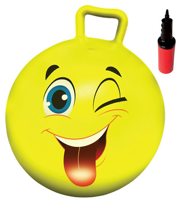 New Bounce Bouncy Ball for Kids - 20'' Bouncing Ball with Handle - yellow Hopper