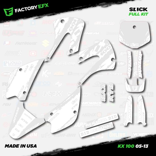 Whiteout Slick Racing Graphics Kit fits 05-13 Kawasaki Kx100 kx 100 decal - Bild 4 von 5