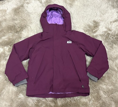 REI GIRLS 8 Purple Hooded Insulated Winter Ski Jacket Parka Coat