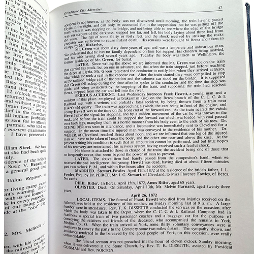 Geneology Book Births Marriages Deaths Ohio Nov 1868 - Jan 1879 2201 - Imagen 4 de 6