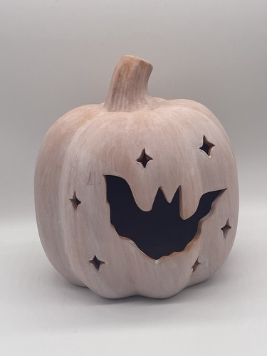 Target Pink Halloween Terra Cotta Bat Pumpkin 6.5"H Hyde & EEK! Boutique IN HAND