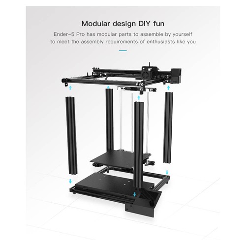 Imprimante 3D Ender-5 Pro avec kit pré-installé Imprimante 3D FDM STL, OBJ, AM - Photo 9/12