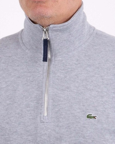 I Silver Chine Zip Sweatshirt Grå Half Gensere Lacoste tq6Bff