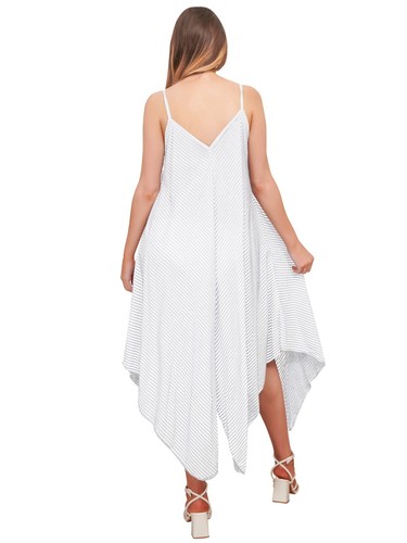 Maxi vestido de verano italiano con tirantes estampado de playa con cuello en V sin mangas para mujer - Imagen 183 de 253