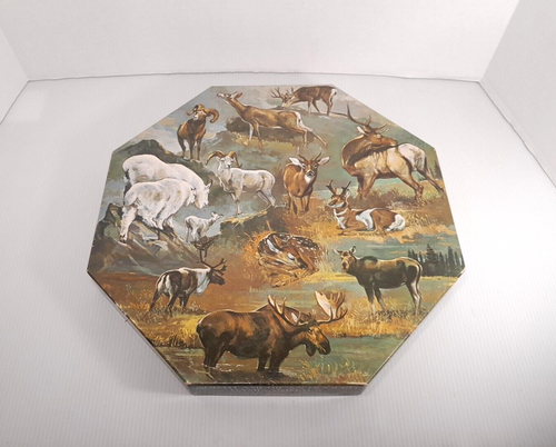 1971 North American Hoofed Game Animals Caribou Antelope Anderson 500pc Puzzle