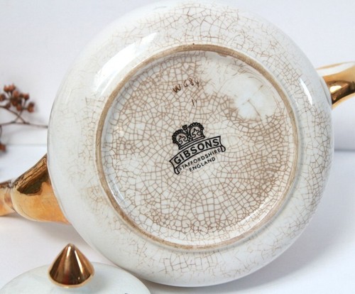 Théière ancienne Gibsons Staffordshire circa 1880 - Picture 12 of 12