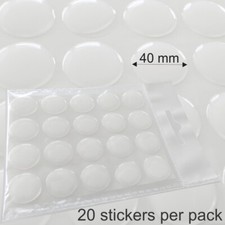 40mm Round Resin Transparent Clear Domes Stickers Epoxy Gel Resin Self Adhesive