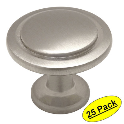 *25 Pack* Cosmas Cabinet Hardware Satin Nickel Round Cabinet Knobs #5560SN