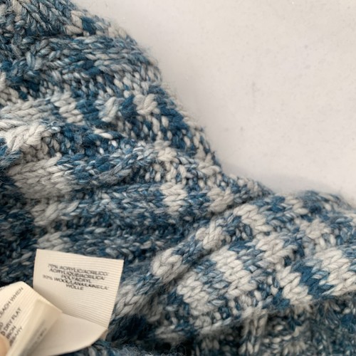 Cardigan aperto Rachel Roy blu medio maglia cavo misto lana tasche morbido casual - Foto 11 di 13
