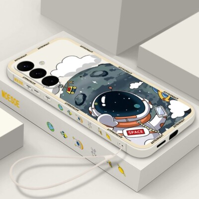 Astronaut Soft Case For Samsung Galaxy S24 Ultra S23 FE A55 A54 A35 A15 Cover