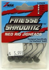 ZMan Finesse Shroomz Ned Rig Jigheads 1/6oz Green Pumpkin